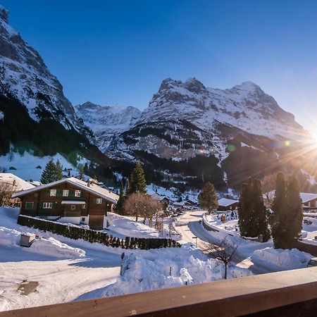 Atemberaubende Sicht Auf Eiger Nordwand Apartment Grindelwald Bagian luar foto