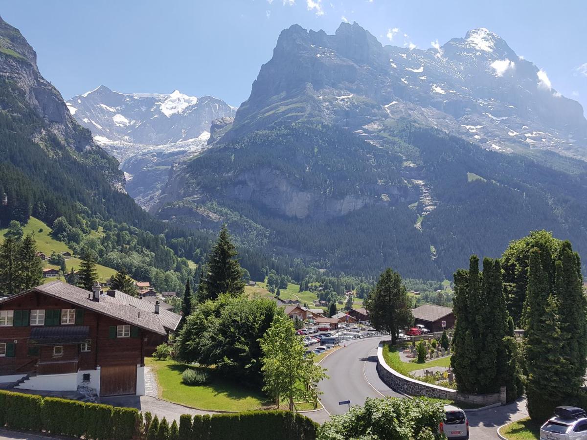 Atemberaubende Sicht Auf Eiger Nordwand Apartment Grindelwald Bagian luar foto